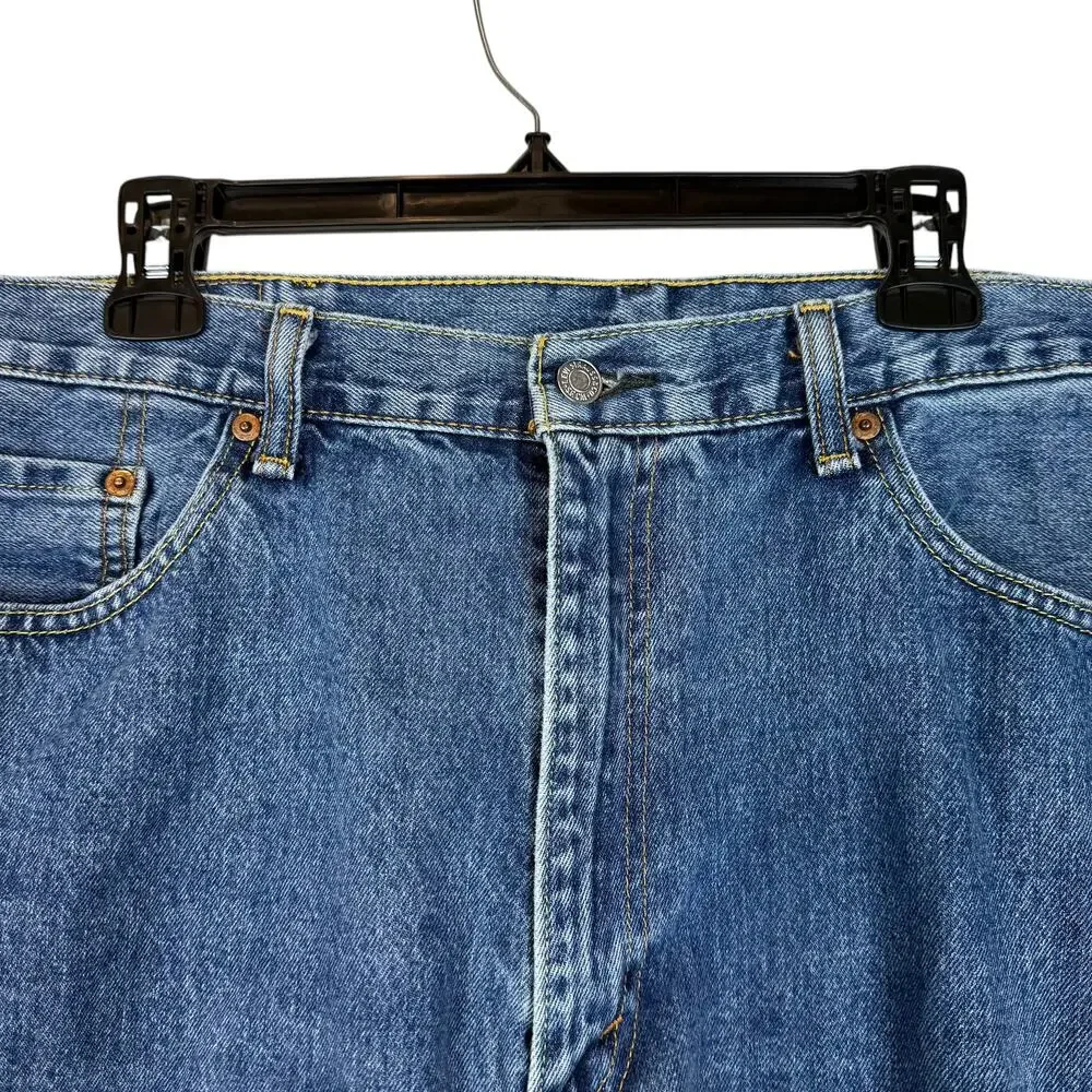 Levi's 550 Mens 39x32 Blue Denim‎ Medium Wash Relaxed Fit Straight Leg Zip Fly